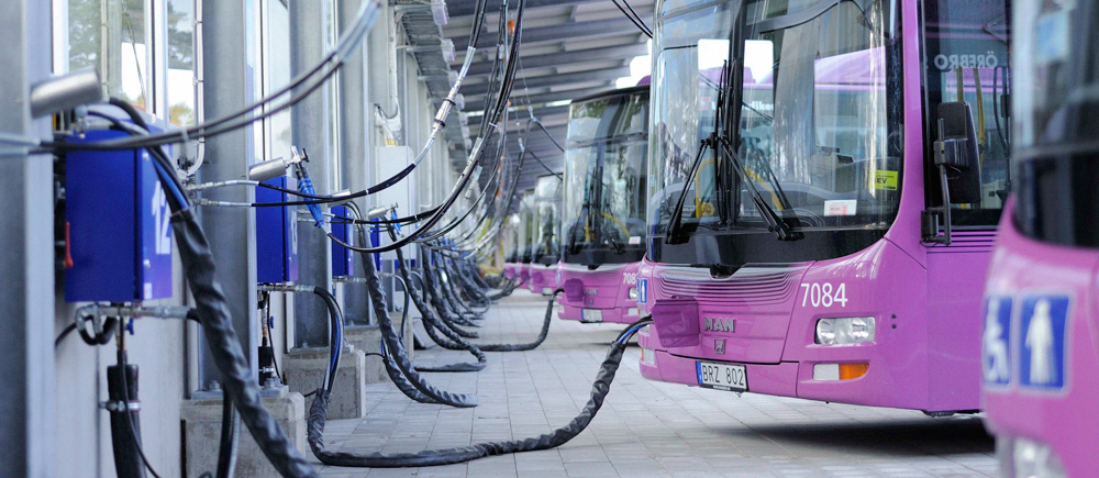 Biogasbuss biomethanebus bus depot busstankning fordonsgas
