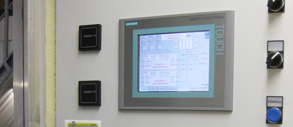Tydlig touch-display från Siemens.