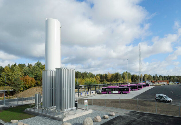 LNG LBG back-up flytande biogas bussdepå Örebro